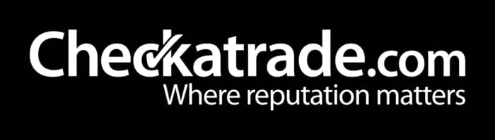 Black and white Check-a-trade logo